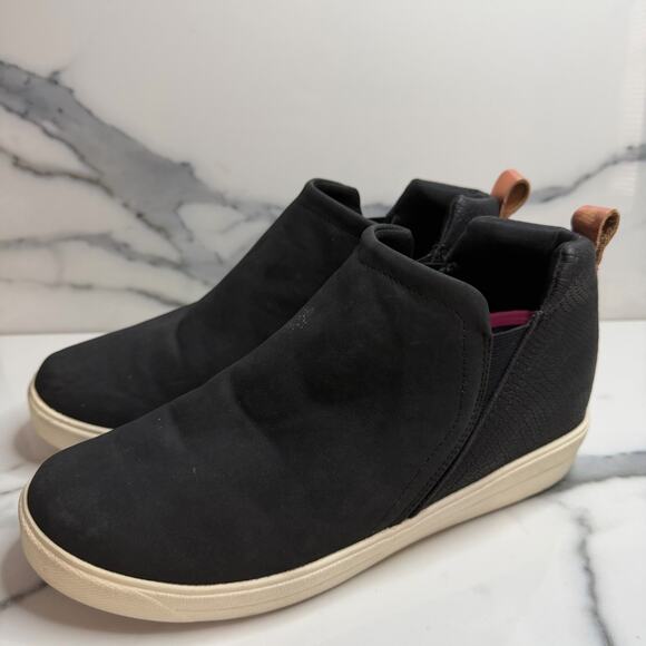 Ryka Wmns Black Faux Leather Vera Fashion Wedge Sneakers Sz 10 Comfort Slip-On - Picture 4 of 8